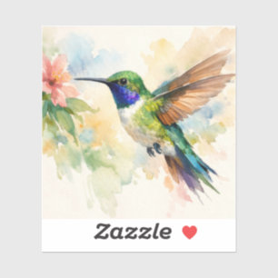 Sticker Colibri à l'aquarelle