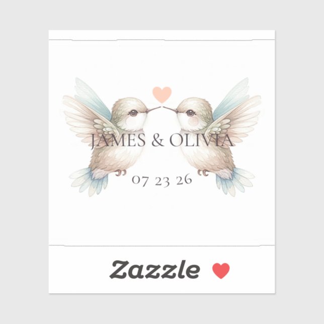 Sticker Colibri moderne (Feuille)