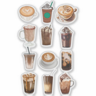 Sticker Collage de café Mocha