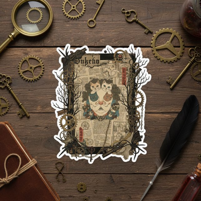 Sticker Collage gothique japonais vintage – (Créateur téléchargé)