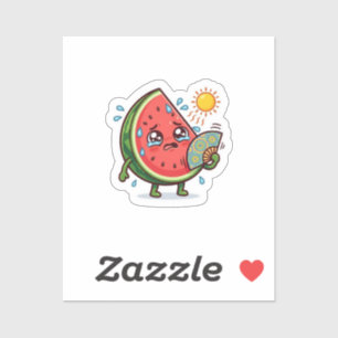 Sticker Collage mignon Kawaii Dallae de pastèque marocaine