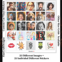 Collage photo/image personnalisé individuel de 25