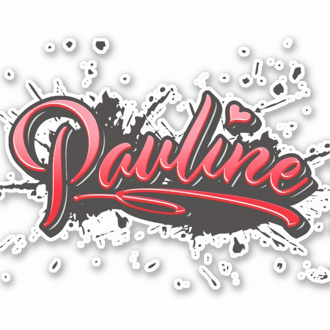 Sticker Collants de Pauline red Heart graffiti (Devant)