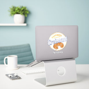 Sticker Collation Croissant Vintage France Petit Déjeuner