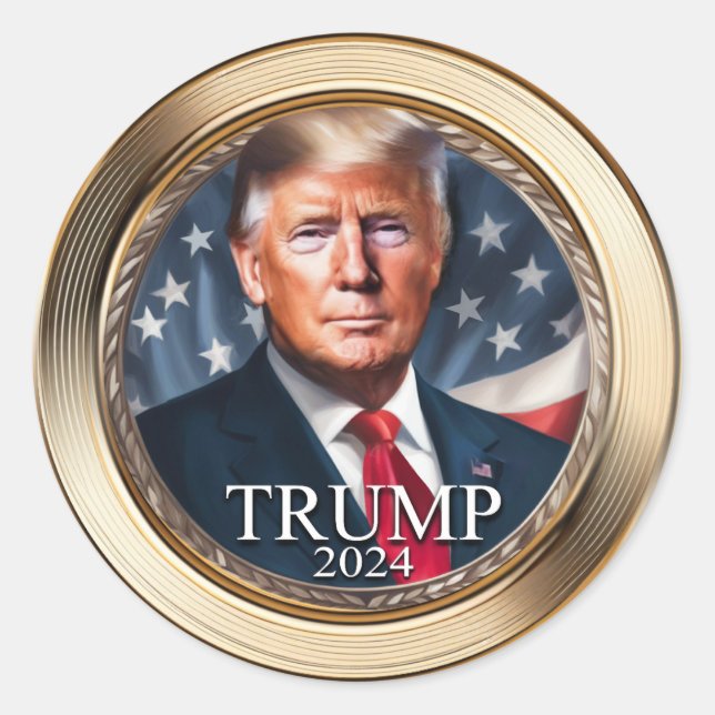 Sticker collectif de campagne Donald Trump 2024 (Devant)