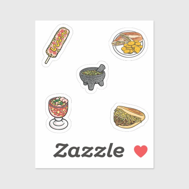 Sticker Collection alimentaire mexicaine (Feuille)