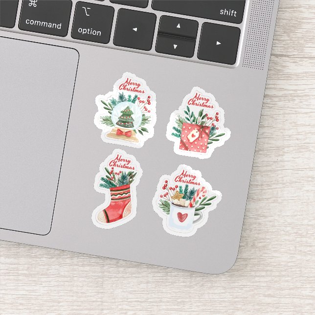 Sticker Collection d'autocollants de Noël festifs (Détail)