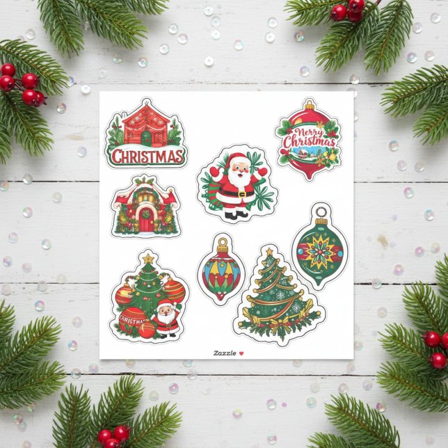 Sticker Collection d'autocollants de Noël festifs (Festive Christmas Sticker Collection)