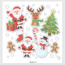 Collection d'autocollants de Noël festive : Père N