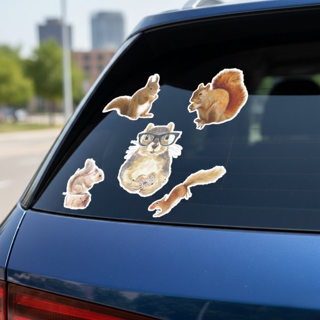 Sticker Collection d'autocollants d'écureuils (Because one squirrel is never enough.)