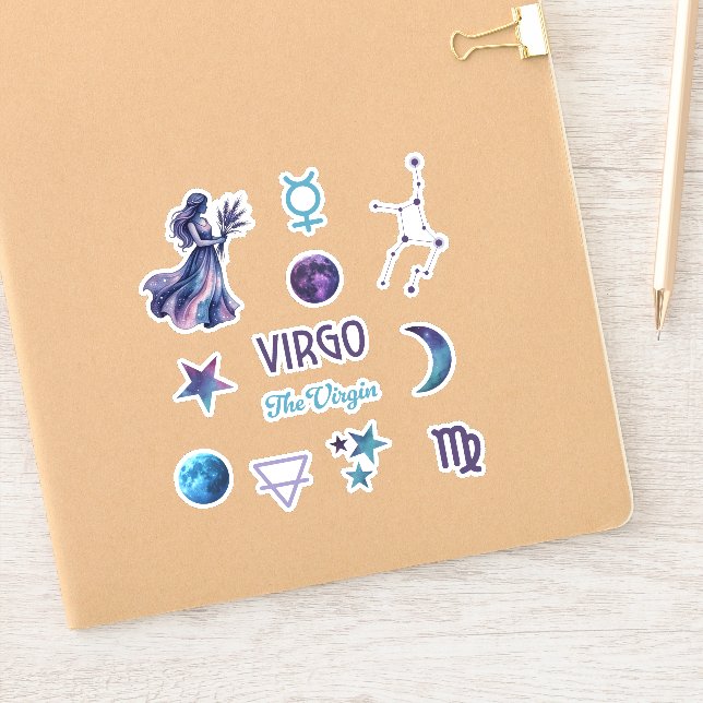 Sticker Collection d'autocollants du zodiaque Vierge (Carnet)