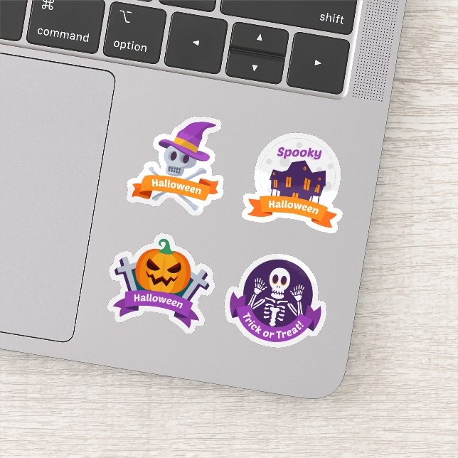 Sticker collection d'autocollants effrayants Halloween (Détail)