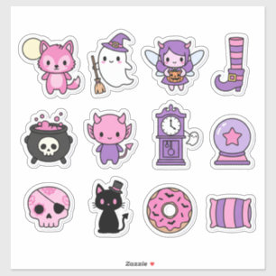 Sticker Collection d'autocollants Kawaii Enchanted Pastel 