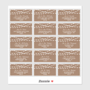 Sticker Collection de Mariages Rustic Kraft