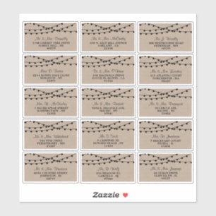 Sticker Collection de Mariages Rustic Kraft