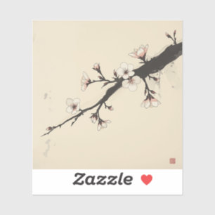 Sticker Collection de peintures de fleurs de cerisier