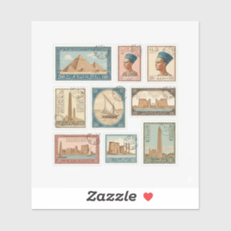 Sticker Collection de timbres royaux d'Égypte