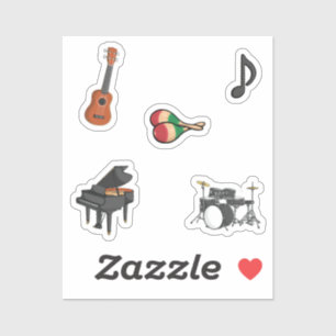 Sticker Collection d'instruments de musique
