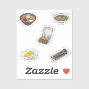 Sticker Collection gastronomique asiatique