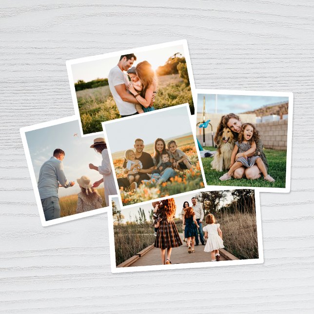Sticker Collection photo personnalisée de 5 photos moderne (Créateur téléchargé)