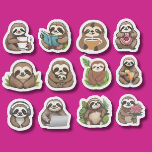 Sticker Collection Sloth Life