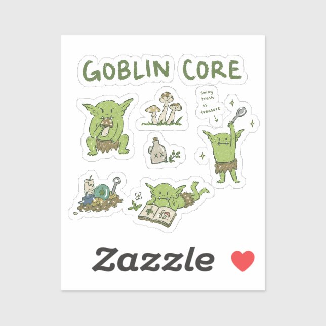 Sticker Collectionneur de Bibelots de Champignons Goblinco (Feuille)