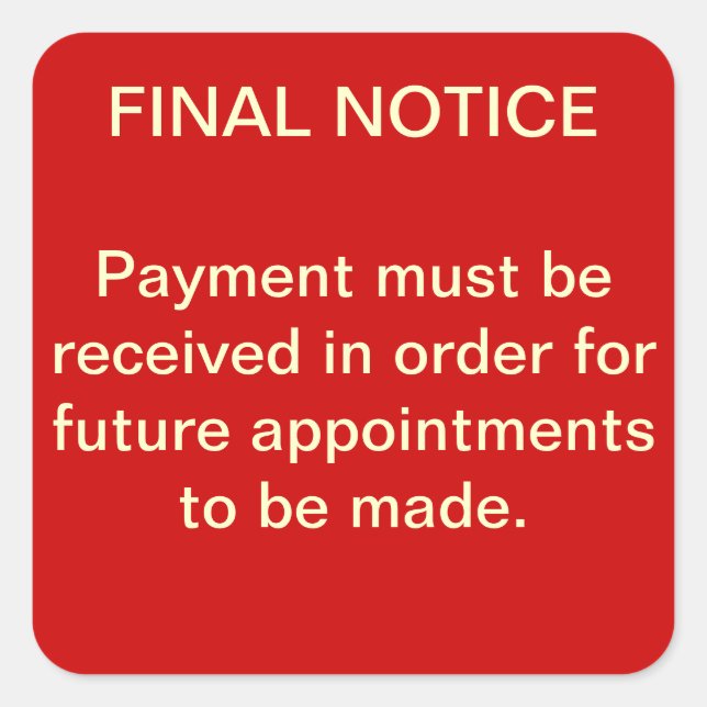 Sticker Collections FINAL AVIS (rouge) (Devant)