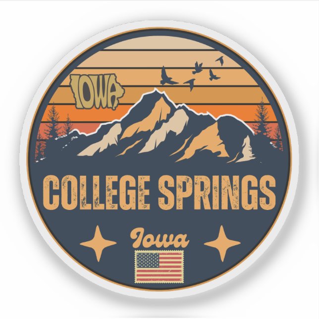 Sticker College Springs, Iowa, États-Unis (Devant)
