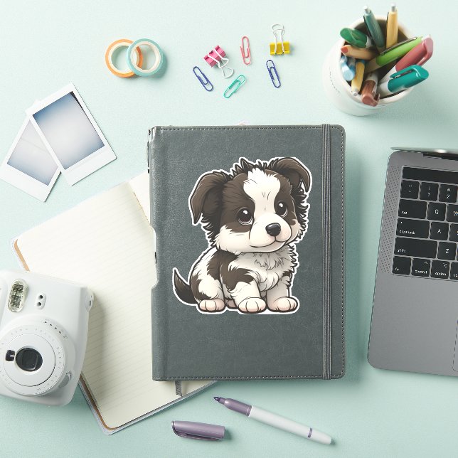 Sticker Collie frontalière de Chibi (Couverture iPad)