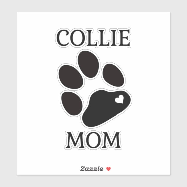 Sticker Collie Mom (Feuille)
