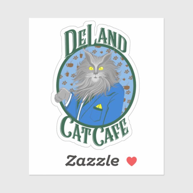 Sticker Collier Henry DeCat en bleu (Feuille)