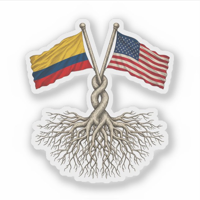 Sticker Colombien - Américain (Devant)