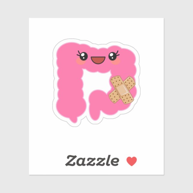 Sticker Colon mignon drôle avec bande (Feuille)