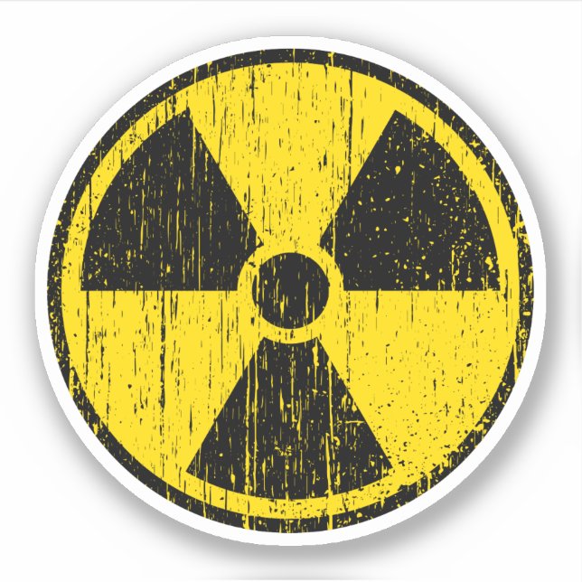 Sticker Colonne anti-radiation nucléaire usée et en détres (Devant)