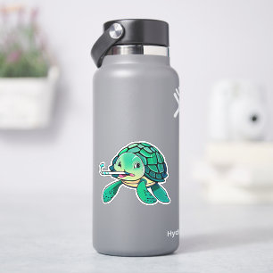 Sticker Colonne de tortue de mer pour enfants