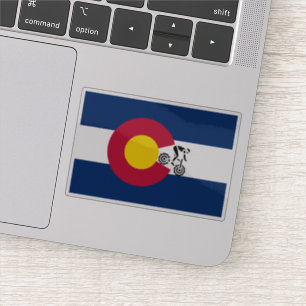 Sticker Colorado Mountain Bike Flag