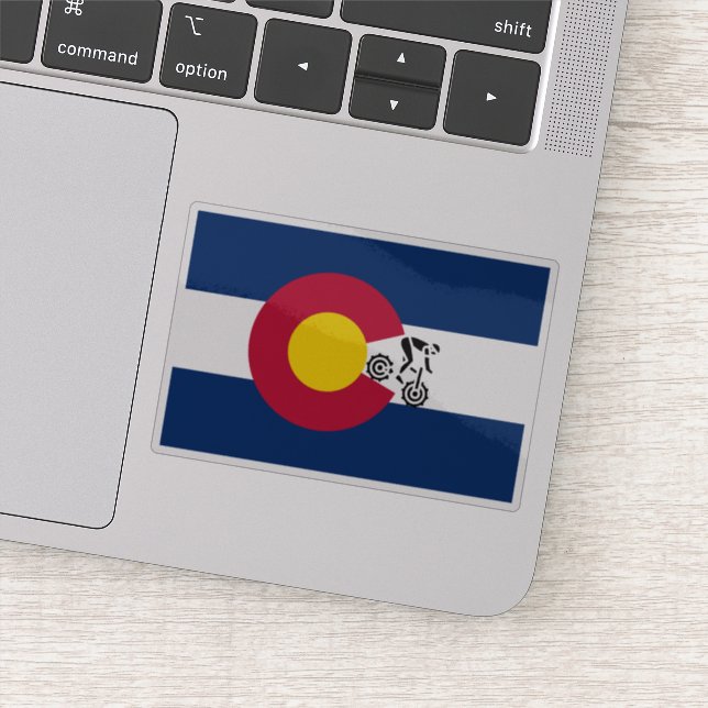 Sticker Colorado Mountain Bike Flag (Détail)