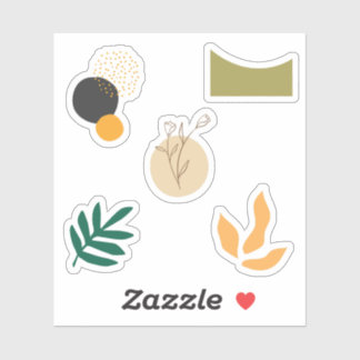 Sticker Coloré abstrait Couleurs naturelles Scrapbooking