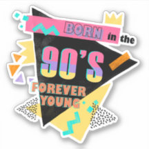 Coloré Rétro Né dans les années 90 Toujours jeune