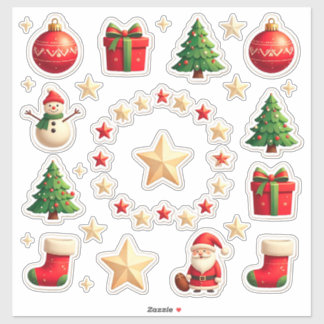 Sticker Colorful Christmas Set