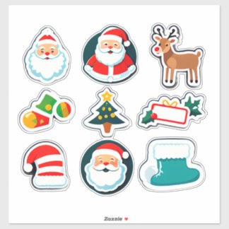 Sticker Colorful Christmas Set