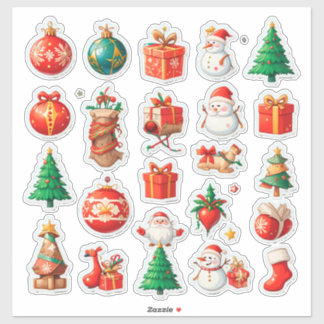 Sticker Colorful Christmas Set