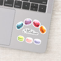 Colorful Macarons Sweet Dessert Watercolor