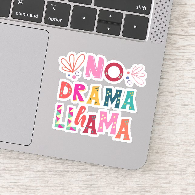 Sticker Colorful no Drama Llama (Détail)