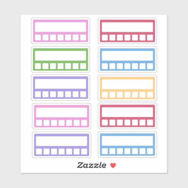 Sticker Colorful Weekly Habit Tracker (Feuille)