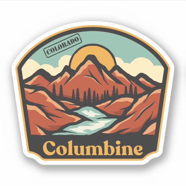 Sticker Columbine, Colorado (Devant)