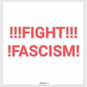 Sticker COMBATTRE LE FASCISME Hankamer Artjunkhaus SAUVEZ