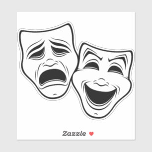 Sticker Comédie Et Tragédie Théâtre Masque La Ligne No