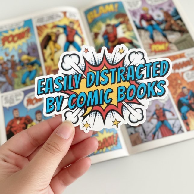 Sticker Comic Books Lover Funny Gift (Comic Books Lover Funny Gift Sticker)