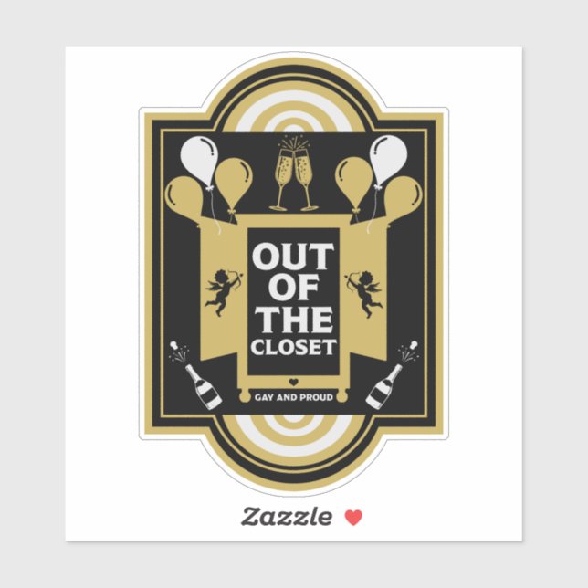 Sticker Coming Out As Gay Congratulations (Feuille)